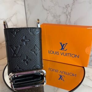 CARD HOLDER: Black Monogram, NIB